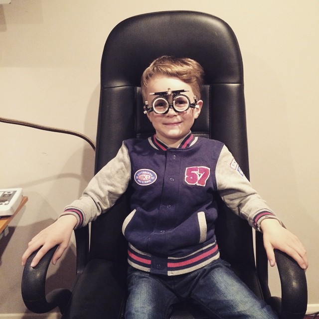 Having Kyle's eyes tested