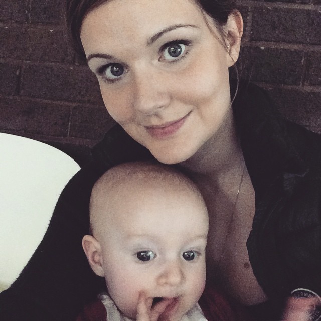 Watching the boys swimming lessons