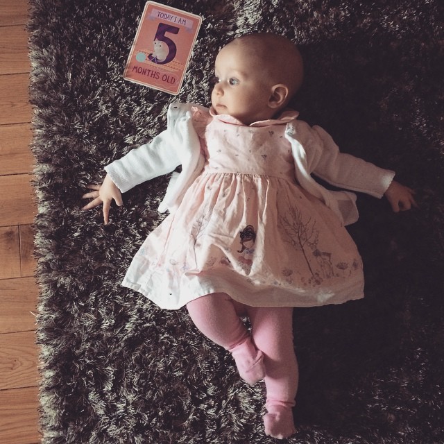 5 months old today! Love her so much x #babygirl…
