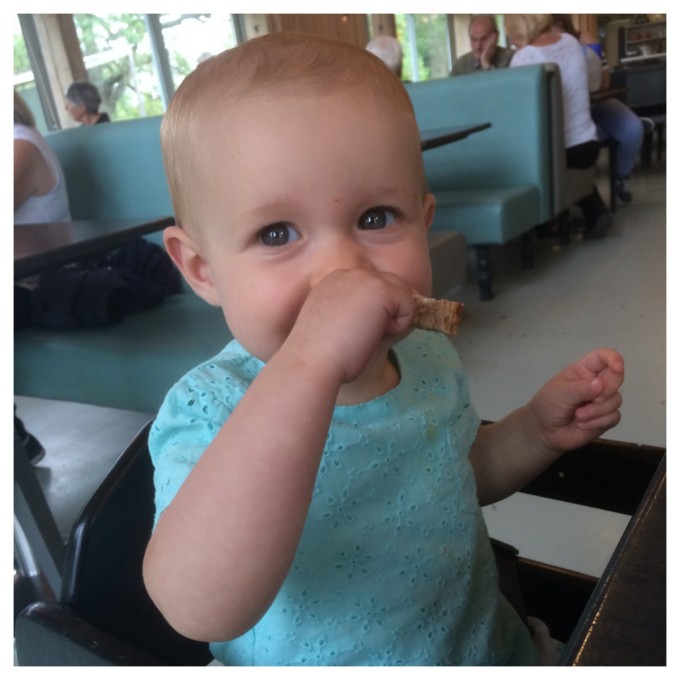 At Stowe happy to be eating!