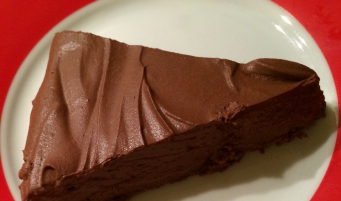 Delicious dairy and soya free – chocolate vegan cheesecake